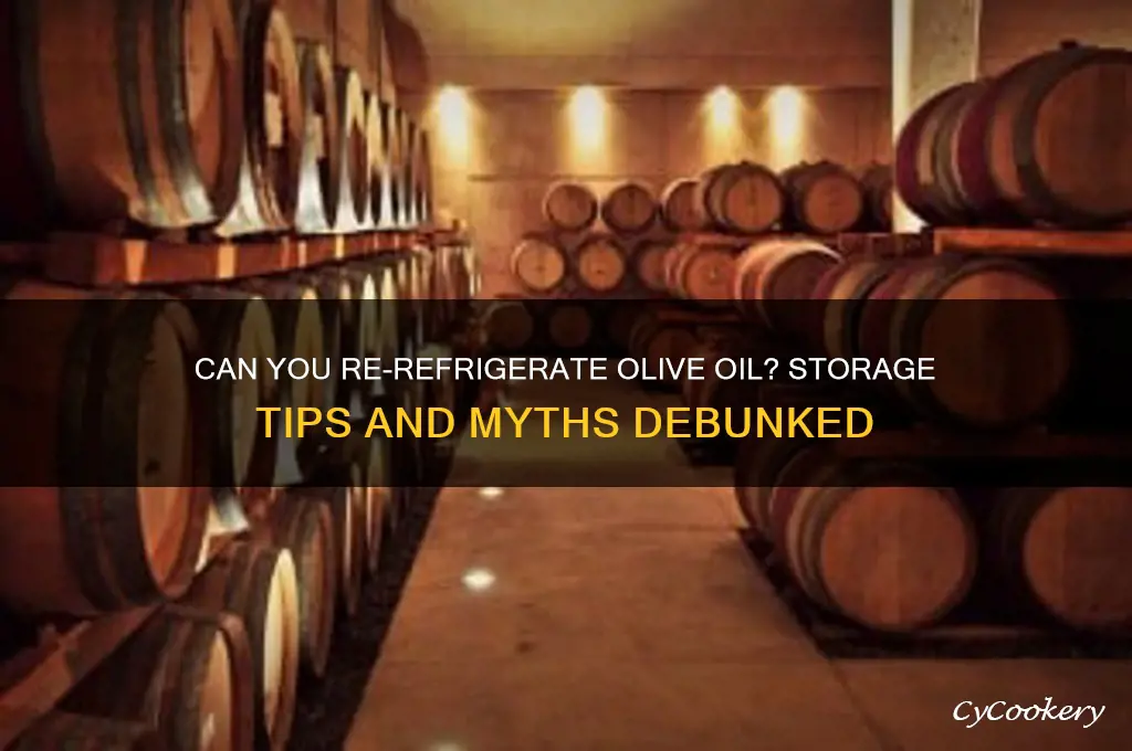 can you re refrigerate olive oil