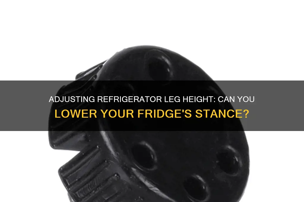 can you reduce level of legs on a refrigerator