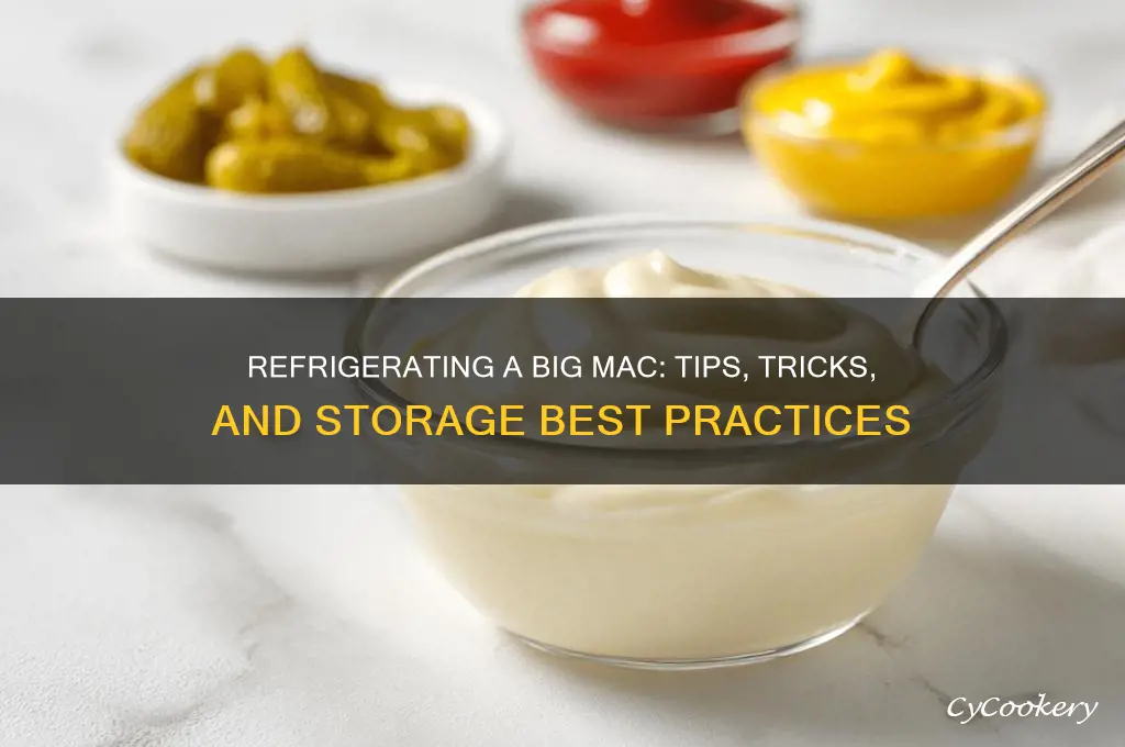 can you refrigerate a big mac