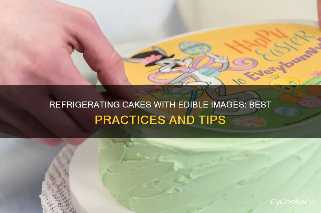can you refrigerate a cake with an edible image