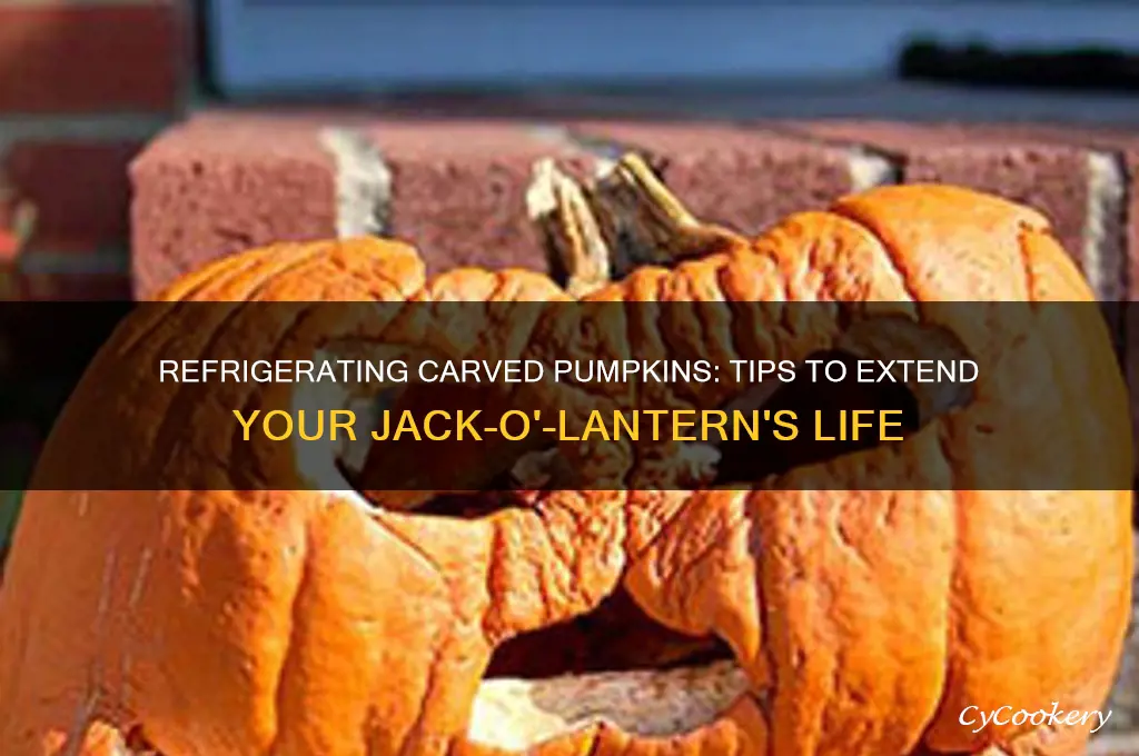 can you refrigerate a carved pumpkin