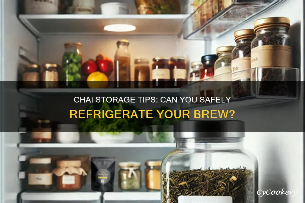 can you refrigerate a chai