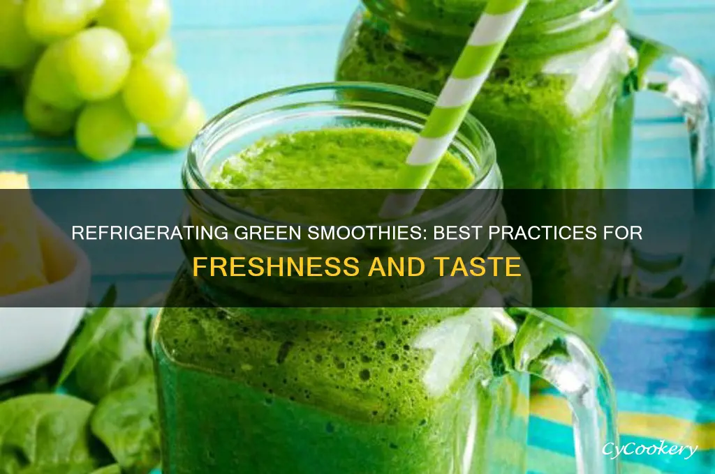 can you refrigerate a green smoothie