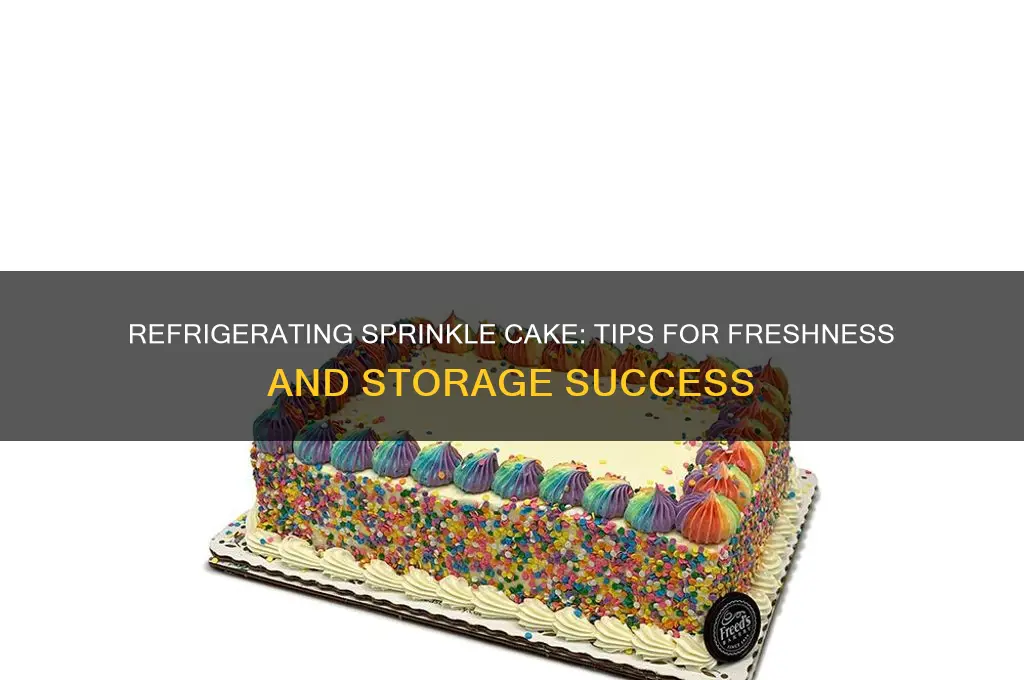 can you refrigerate a sprinkle cake