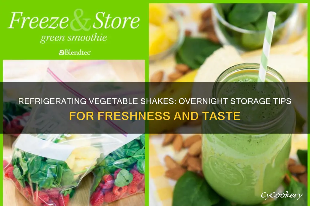can you refrigerate a vegetable shake overnight