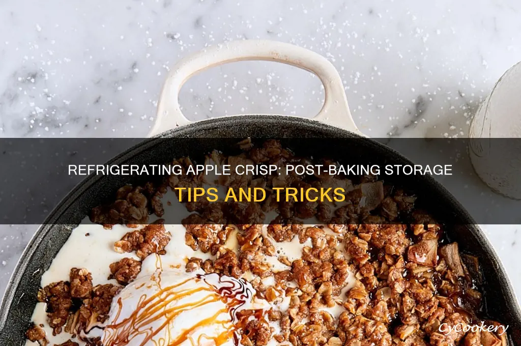 can you refrigerate apple crisp after baking