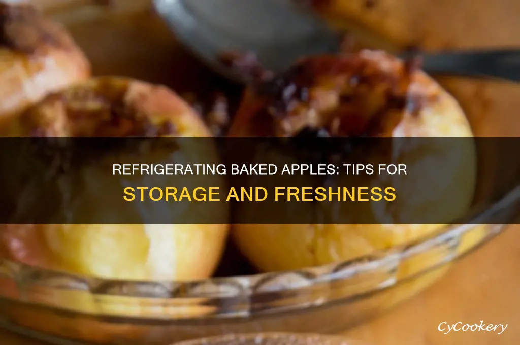 can you refrigerate baked apples