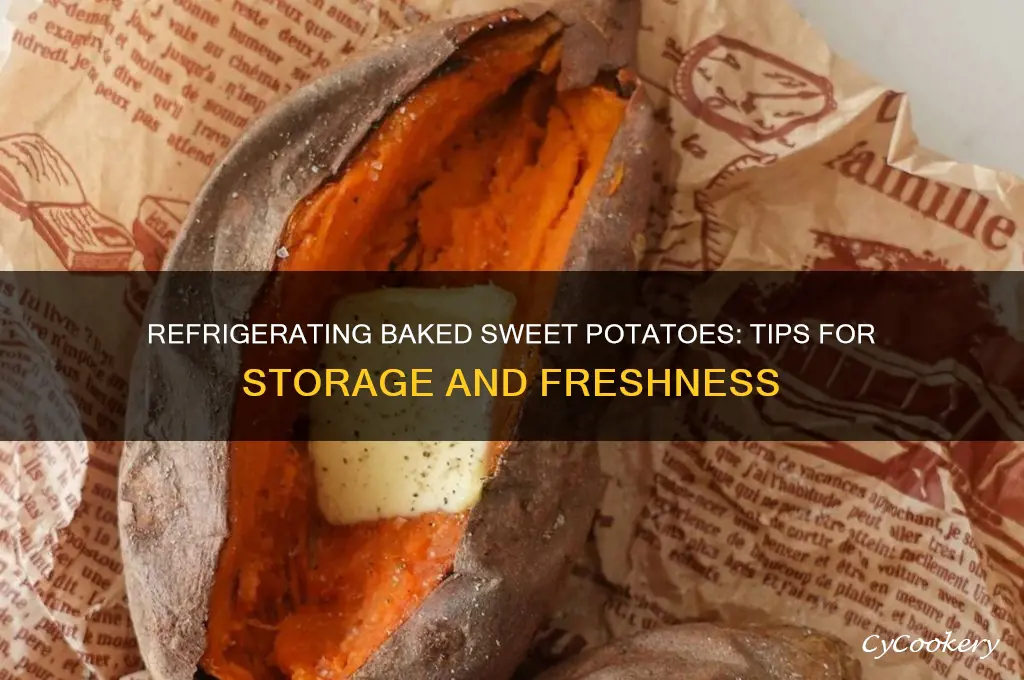 can you refrigerate baked sweet potatoes
