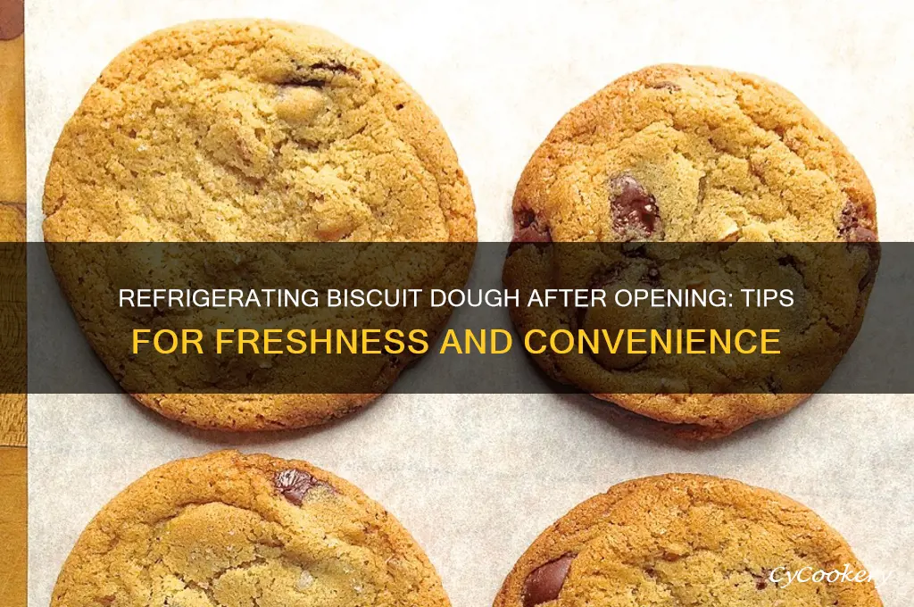 can you refrigerate biscuit dough after opening