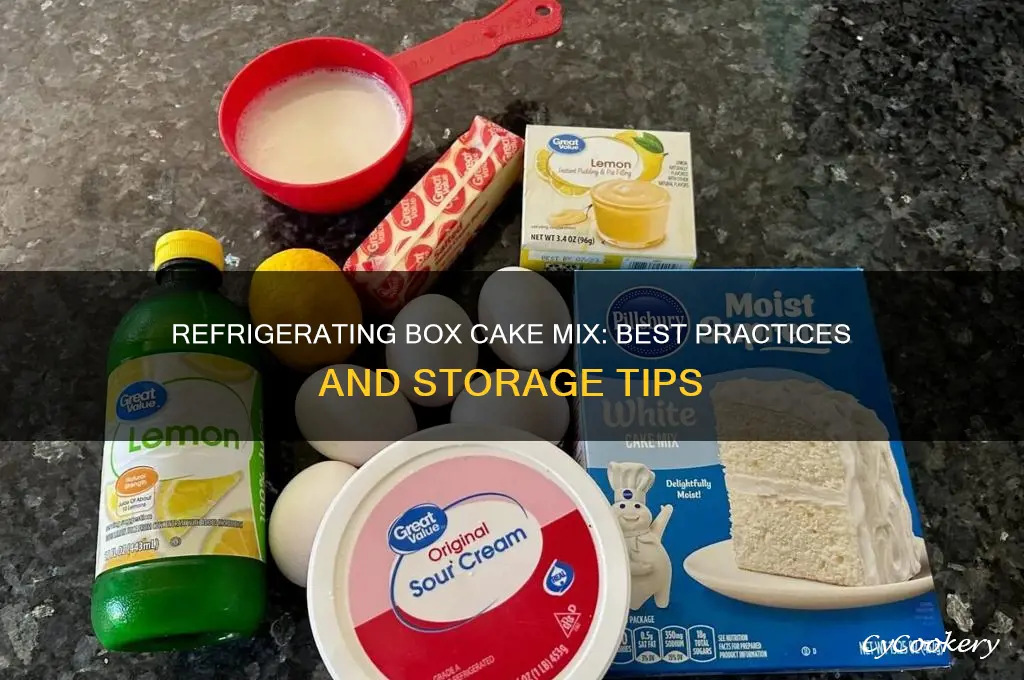 can you refrigerate box cake mix