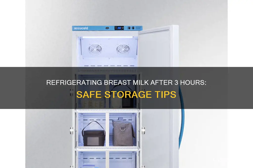 can you refrigerate breast milk after 3 hours
