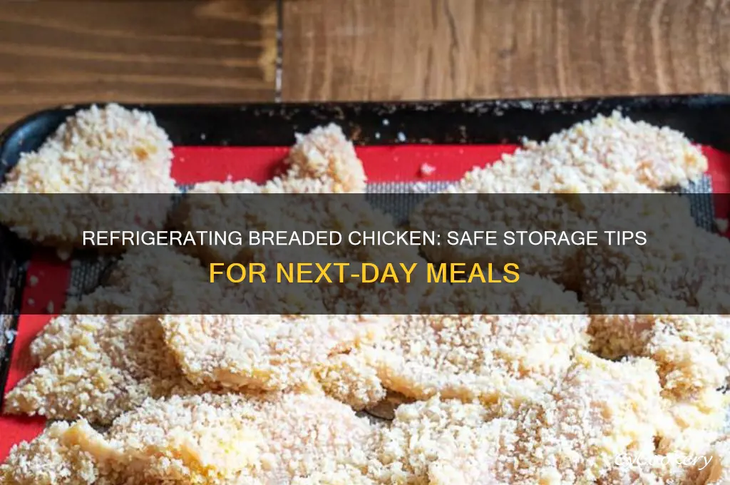 can you refrigerate breded chicken for the next day