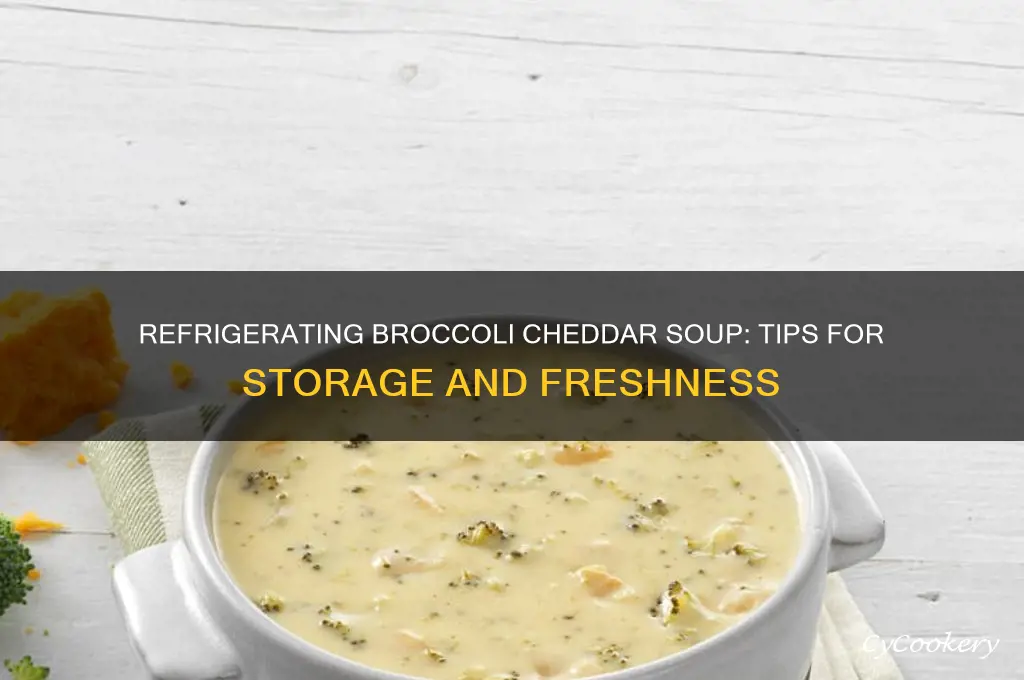 can you refrigerate broccoli cheddar soup