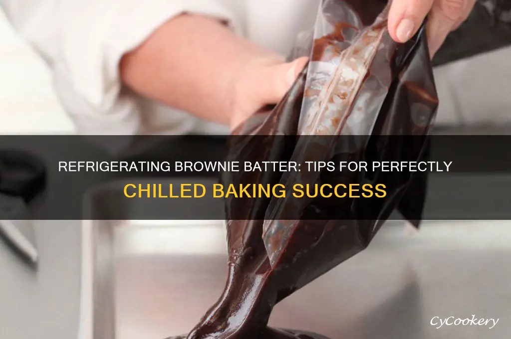 can you refrigerate brownie batter before baking