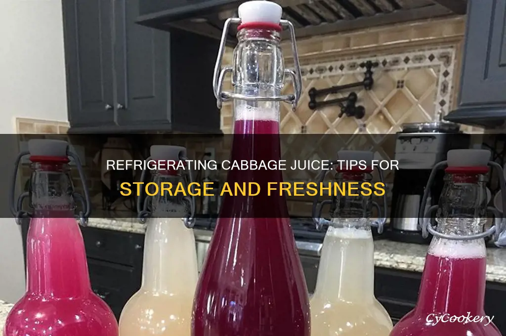 can you refrigerate cabbage juice