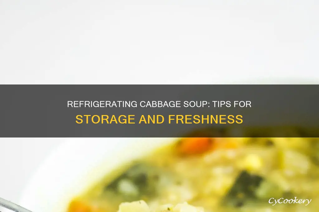 can you refrigerate cabbage soup