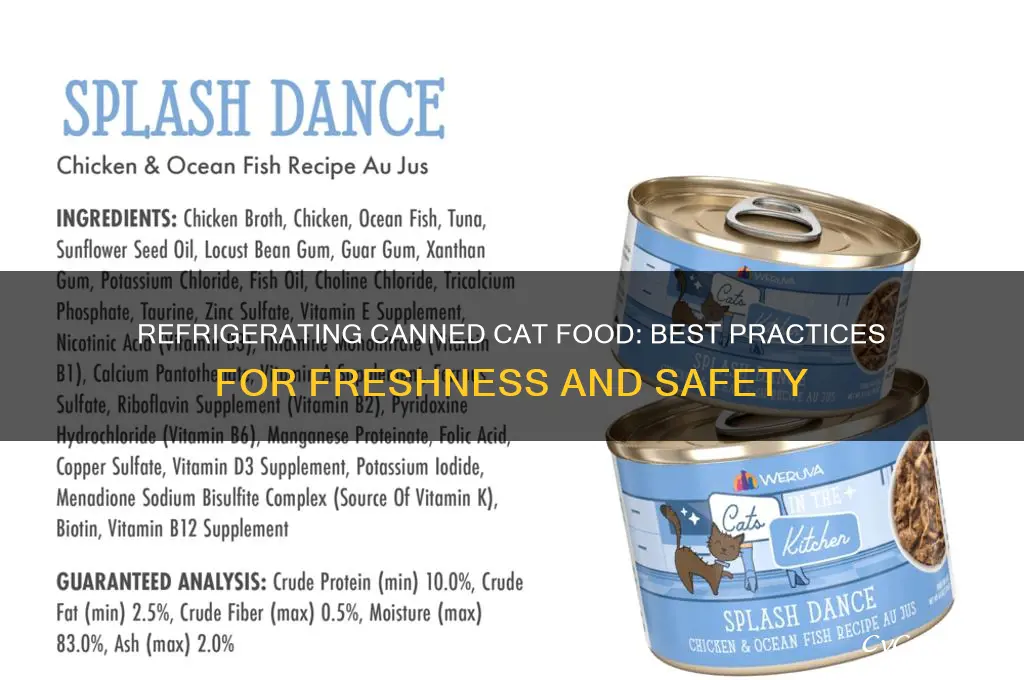 can you refrigerate catfood in a can