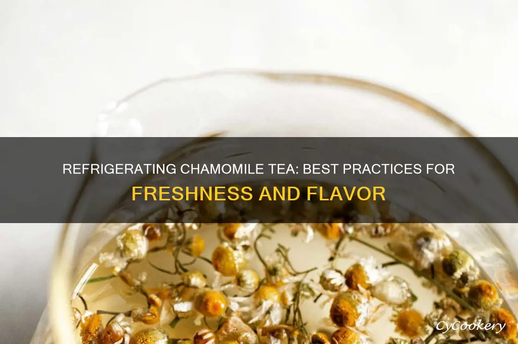 can you refrigerate chamomile tea