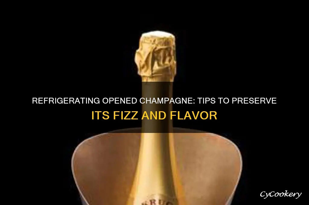 can you refrigerate champagne after opening