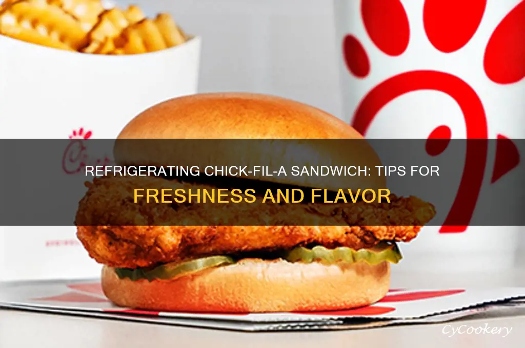 can you refrigerate chick fil a sandwich