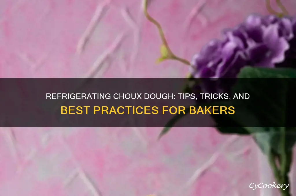 can you refrigerate choux dough
