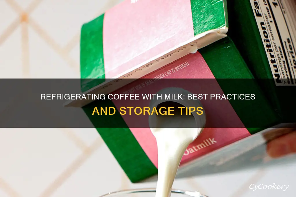 can you refrigerate coffee with milk