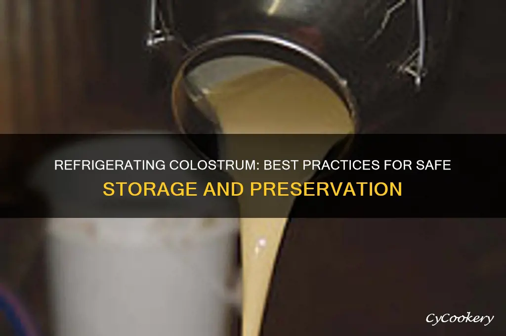 can you refrigerate colostrum