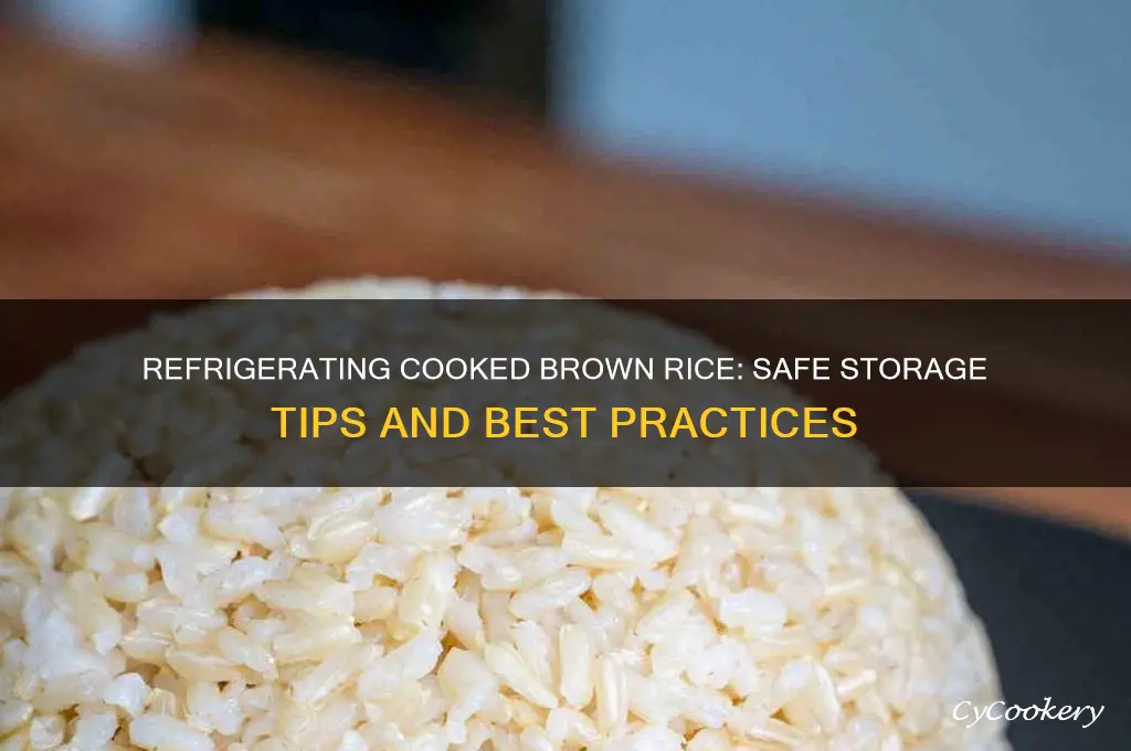 can you refrigerate cooked brown rice