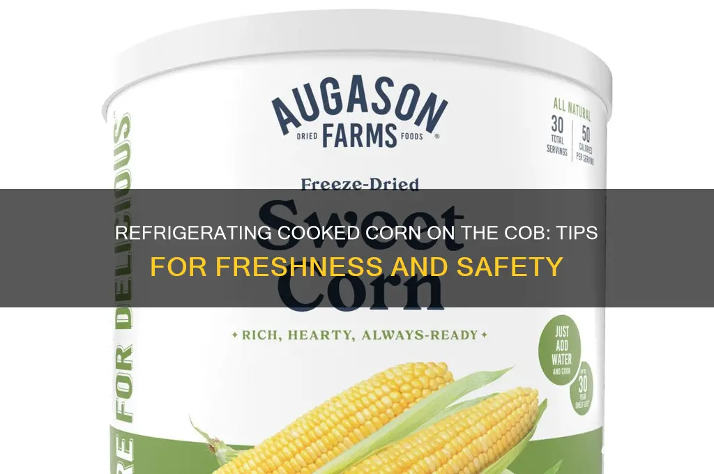 can you refrigerate cooked corn on the cob