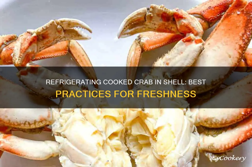 can you refrigerate cooked crab in the shell