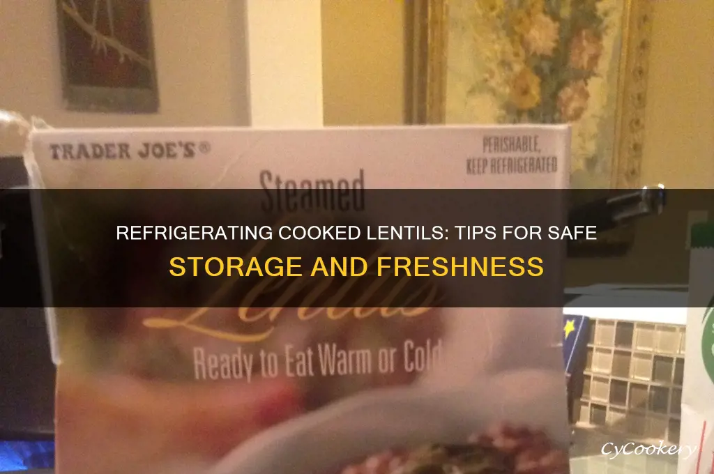 can you refrigerate cooked lentils