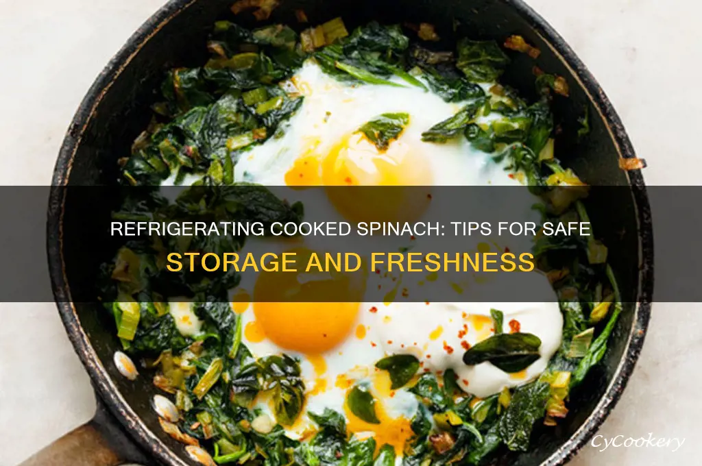 can you refrigerate cooked spinach