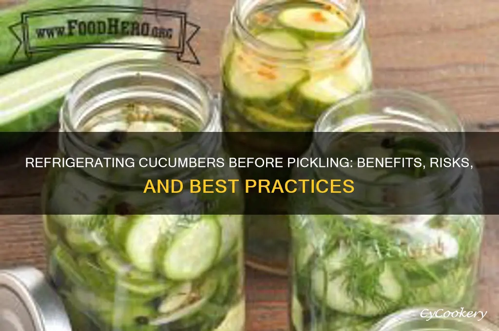 can you refrigerate cucumbers before pickling