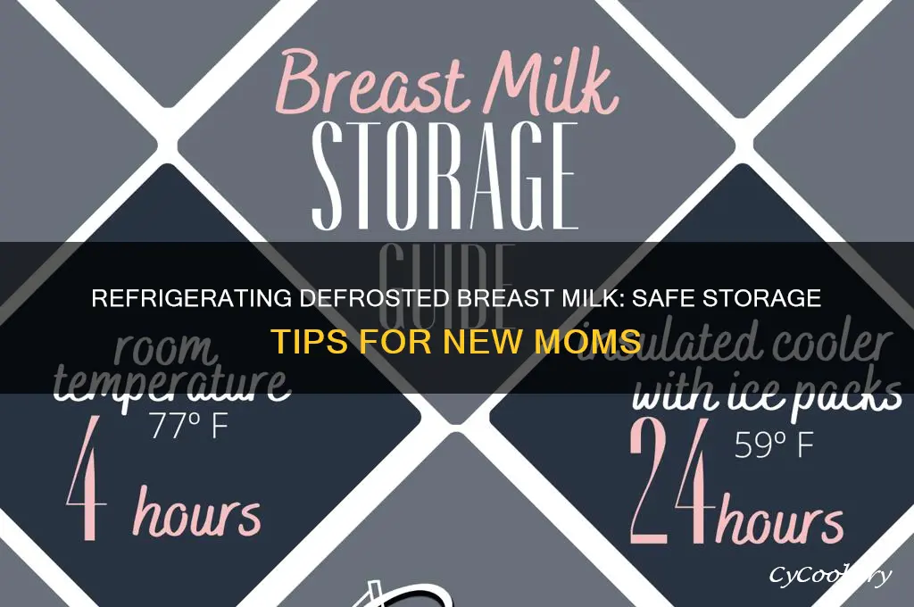 can you refrigerate defrosted breast milk