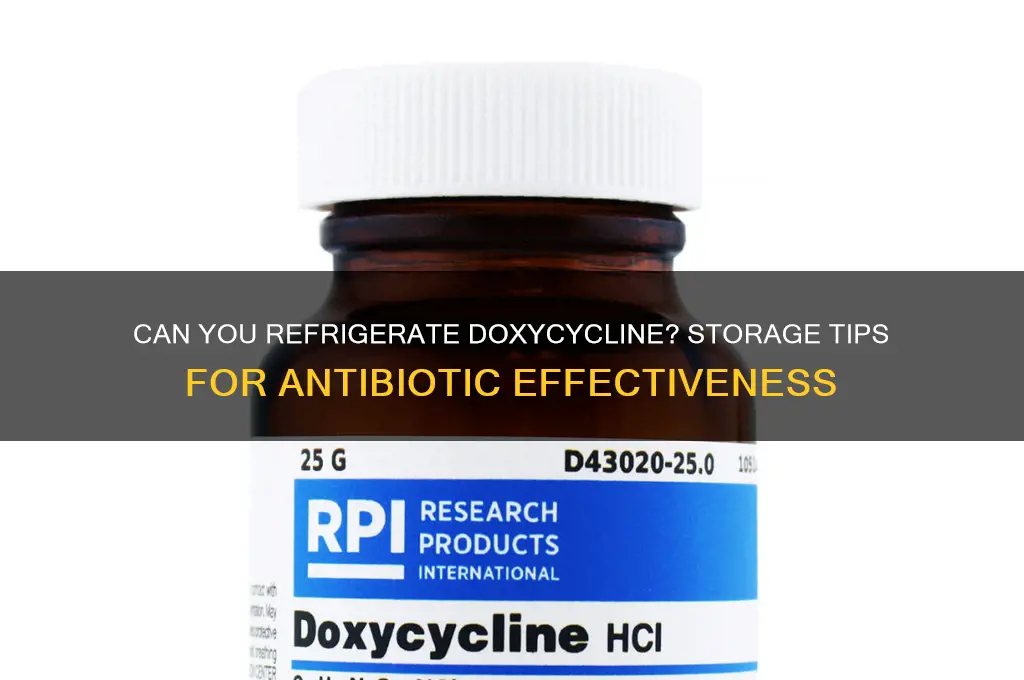 can you refrigerate doxycycline