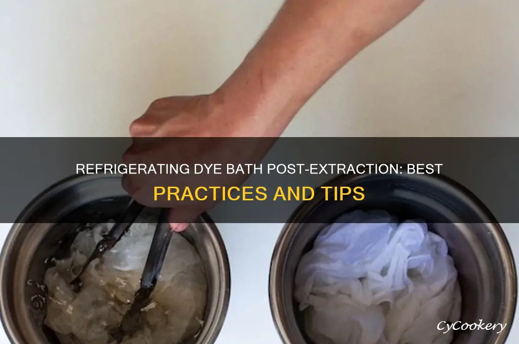 can you refrigerate dye bath after extraction