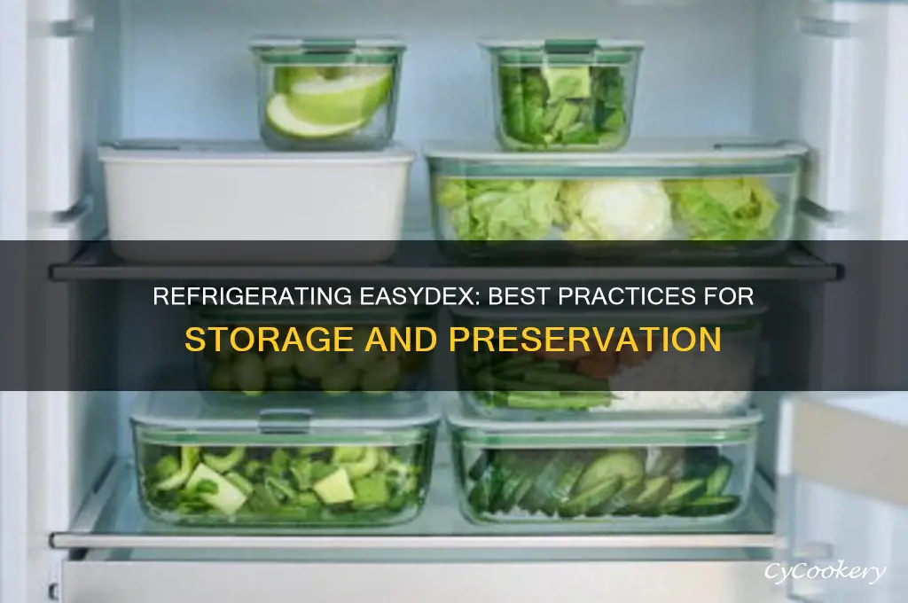 can you refrigerate easydex