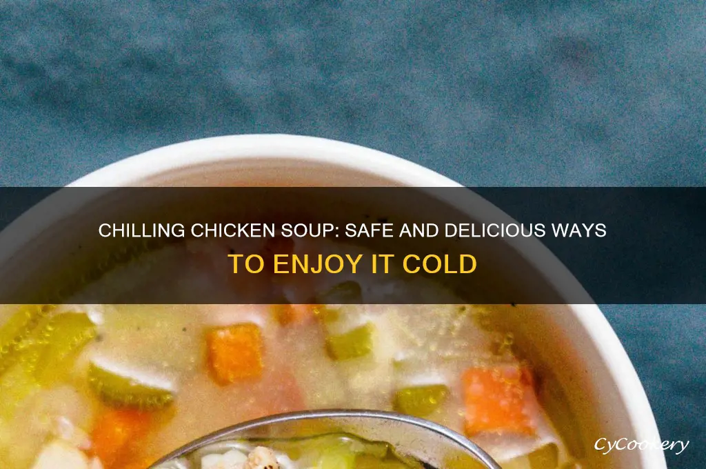 can you refrigerate eat chicken soup cold