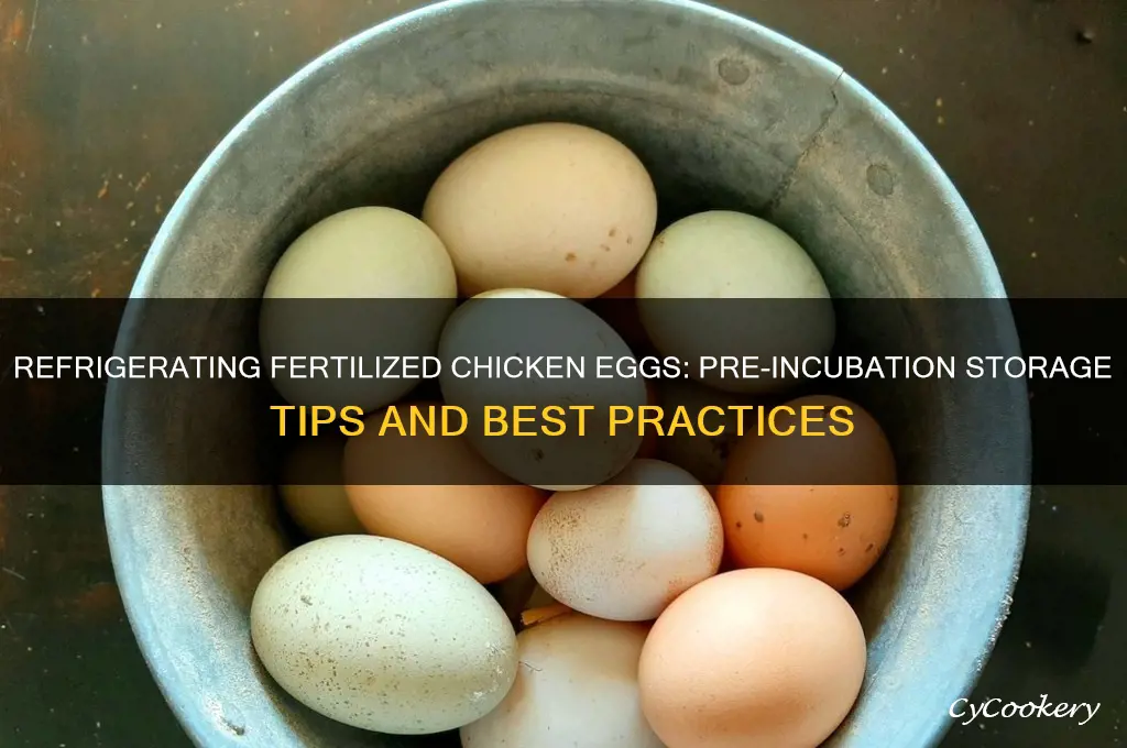 can you refrigerate fertilized chicken eggs before incubating