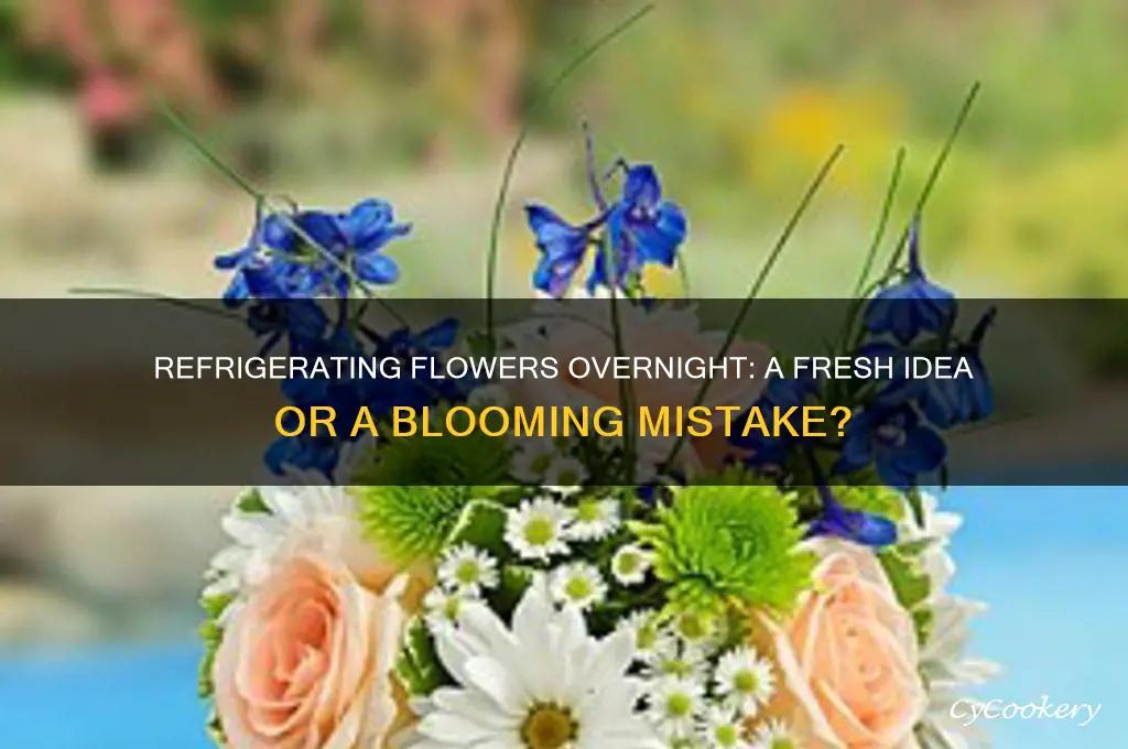can you refrigerate flowers all night