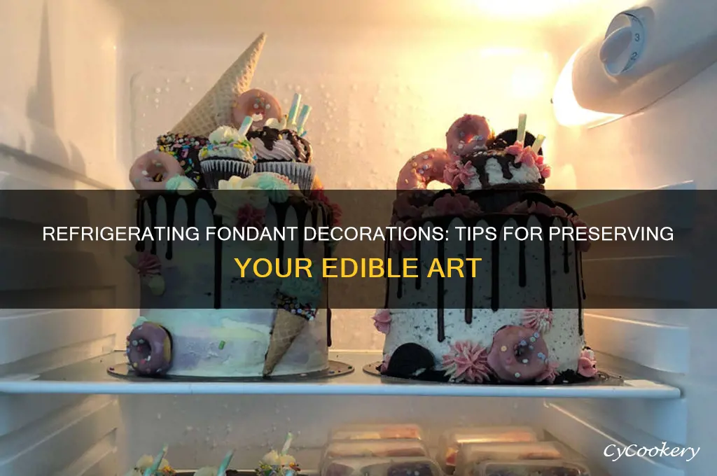 can you refrigerate fondant decorations