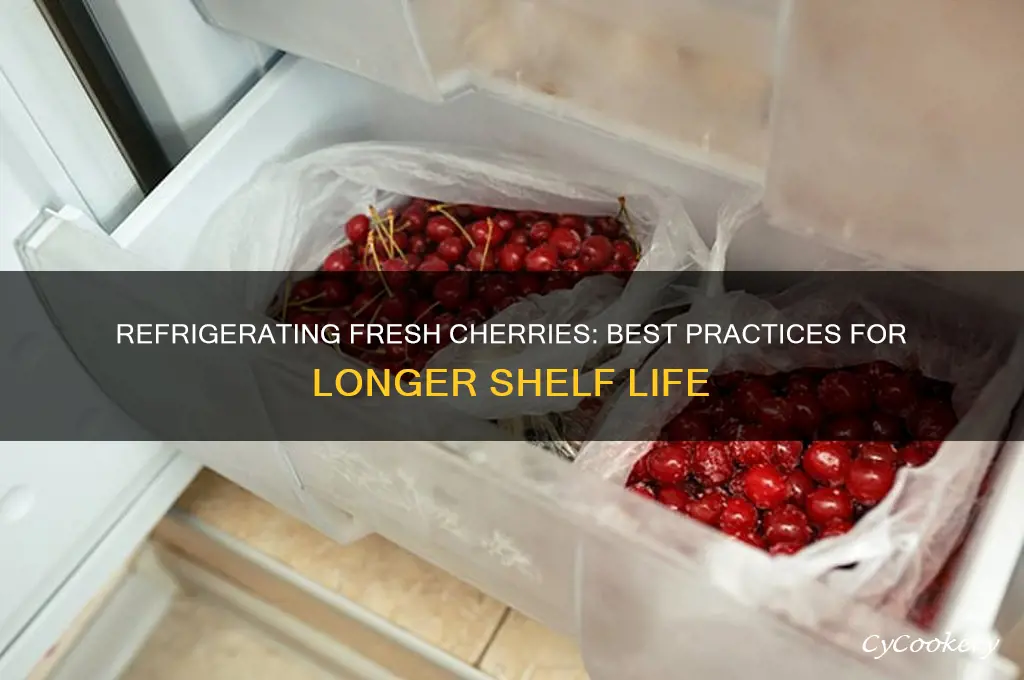 can you refrigerate fresh cherries