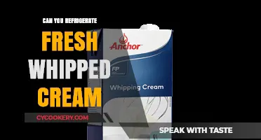 Refrigerating Fresh Whipped Cream: Tips for Storage and Freshness