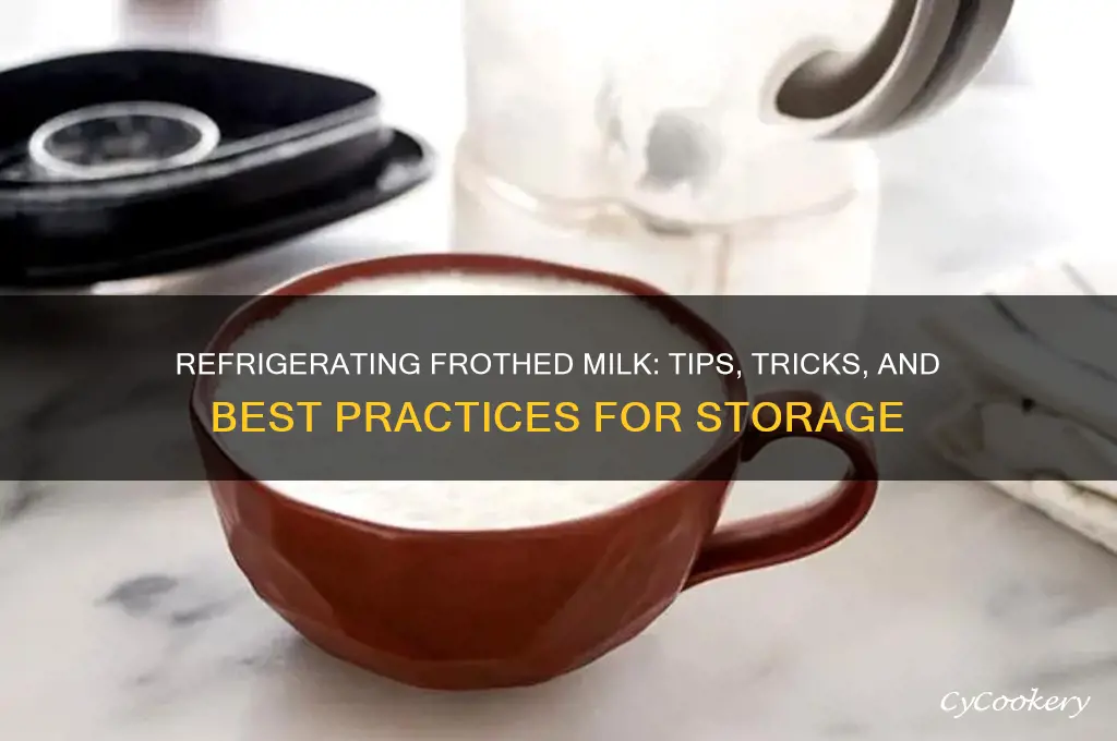 can you refrigerate frothed milk