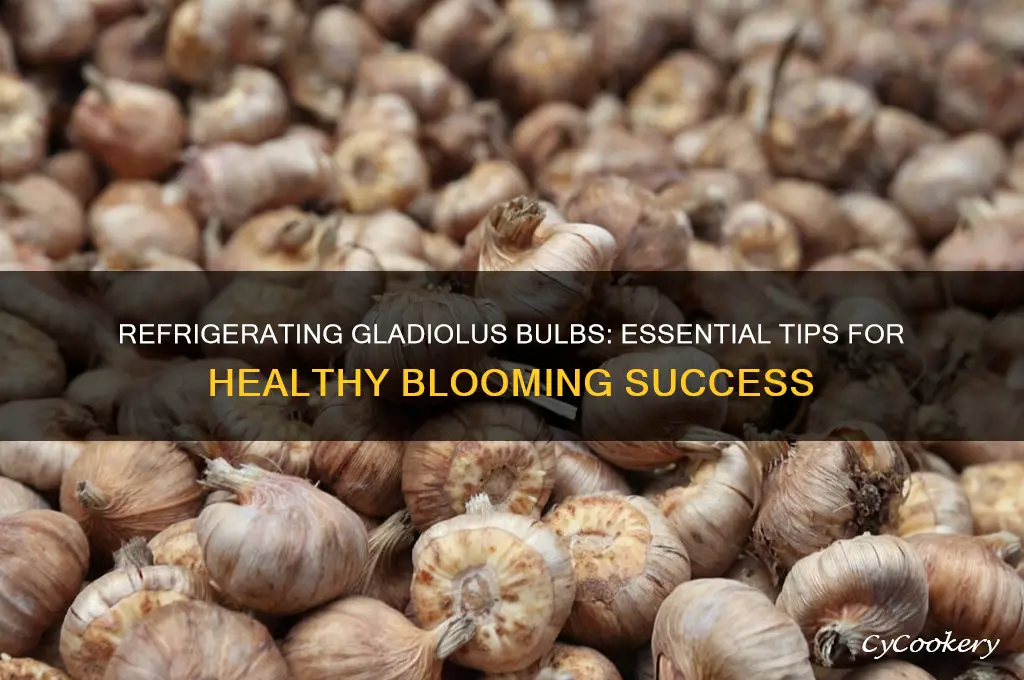 can you refrigerate gladiolus bulbs