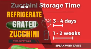 Refrigerating Grated Zucchini: Tips for Freshness and Storage Success