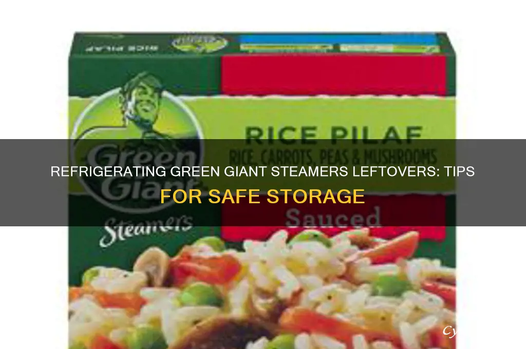 can you refrigerate green giant steamers leftover