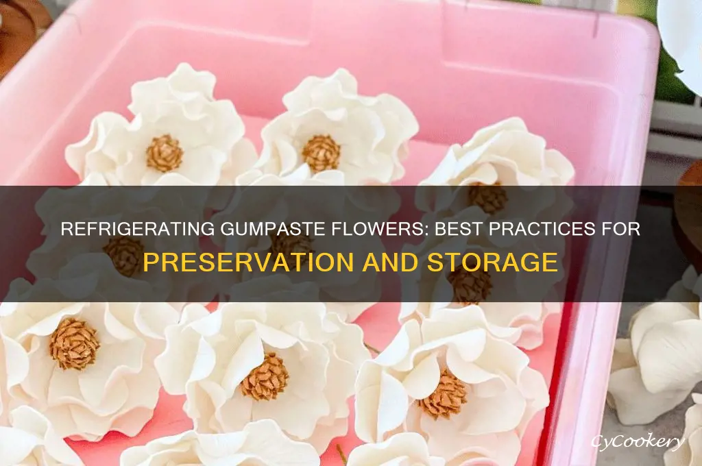 can you refrigerate gumpaste flowers