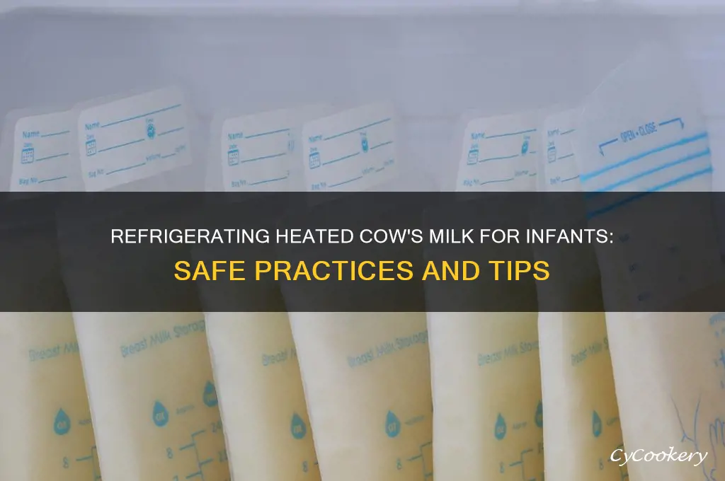 can you refrigerate heated cow