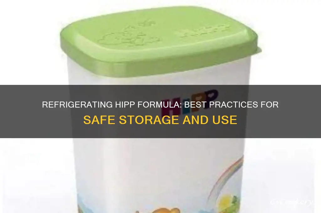 can you refrigerate hipp formula